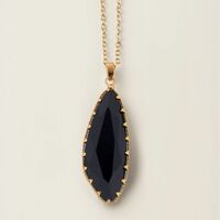 Midnight Leaf Pendant Necklace - FINAL SALE - Thumbnail 1