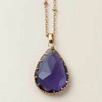 Violet Dewdrop Pendant Necklace - FINAL SALE - Thumbnail 1