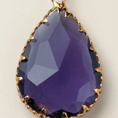 Violet dewdrop pendant necklace - final sale