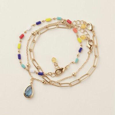 Color cascade layered bracelet - final sale