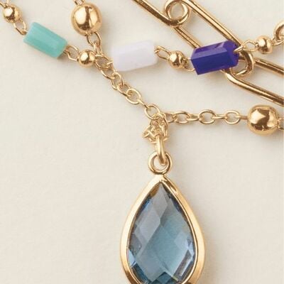 Color cascade layered bracelet - final sale