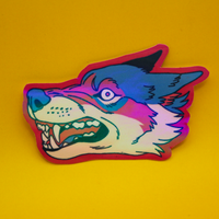 Woof 2.36" Holo Sticker - Thumbnail 1