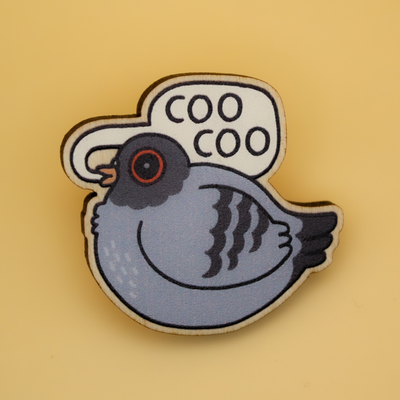 Coo coo 1.5'' wooden pin