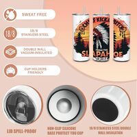 Chief Kickabitch Slapahoe Tribe Tumbler, Funny Adult Humor Gift, Sarcastic Tumbler  - Thumbnail 1