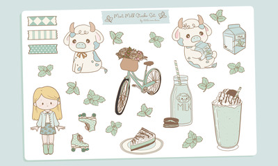 Mint Milk Sticker Sheet
