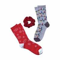 Christmas Socks with Scrunchie - FINAL SALE - Thumbnail 1