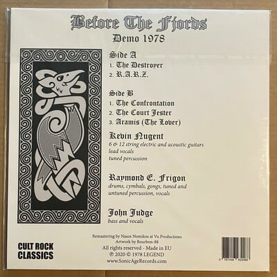 Legend - before the fjords  (new import ep of 1978 demos from us proto metal hr band from cult metal classics)