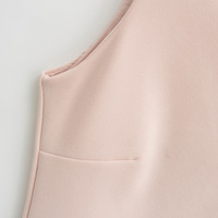 Retro simple one-shoulder suspender temperament slim dress - Thumbnail 5