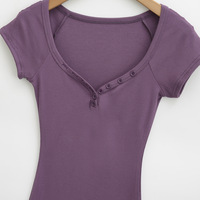 Summer hot girl peach neck slim hip dress short skirt - Thumbnail 1