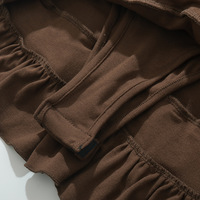 Ruffled lace paneled round neck long-sleeved tutu dress - Thumbnail 3