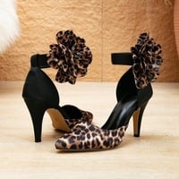 Fashionable color-blocked women's high-heeled shoes - Thumbnail 3