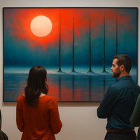 Sunset Reflections with Bare Trees - Thumbnail 1