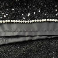 Black Winter Midi Skirt High Waisted Shinning Holiday Skirt A-line Ruffle Pleated Skirt Outfit Plus Size - Thumbnail 8