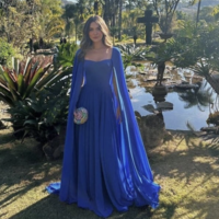 Royal Blue Prom Dress Chiffon Evening Party Dresses - Thumbnail 1