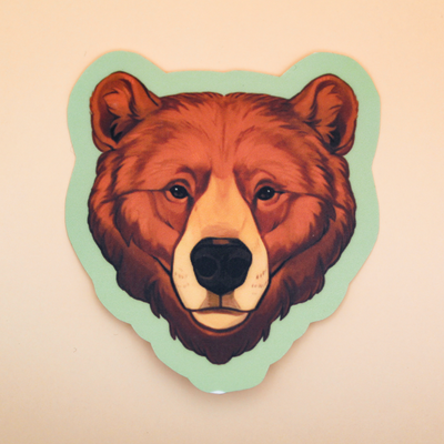 Ursus arctos 2.36" Matte Sticker