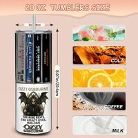 Ozzy Osbourne & Black Sabbath Cassette Tape Tumbler - "The King Rests. The Legacy Lives. 1948–2025" Music Tribute 20 oz Skinny Sublimation - Thumbnail 3