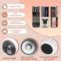 Ozzy Osbourne & Black Sabbath Cassette Tape Tumbler - "The King Rests. The Legacy Lives. 1948–2025" Music Tribute 20 oz Skinny Sublimation - Thumbnail 2