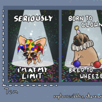 clown dog holo stickers - Thumbnail 1