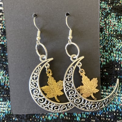 Autumn moon earrings