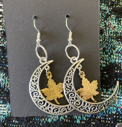Autumn moon earrings
