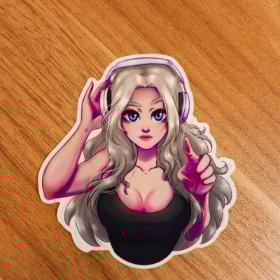 Blonde headphones avatar sticker