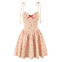 Halter neck tie twist sexy hip skirt dress - Thumbnail 3