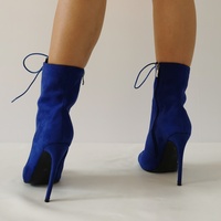 Royal blue suede ankle boots store - Thumbnail 1
