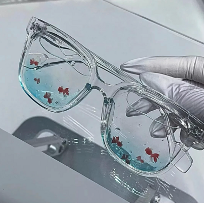 KOI FISH CLEAR LENS GLASSES  