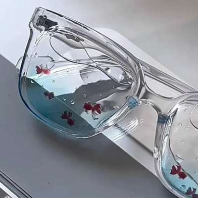 Koi fish clear lens glasses  