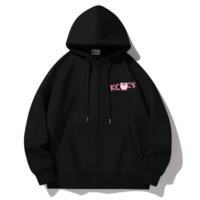 KIRBY HOODED BLACK ZIP JACKET - Thumbnail 2