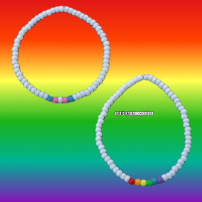 Pride minimalist seed bead bracelet