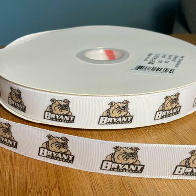 7/8" bryant university inspired custom printed grosgrain ribbon