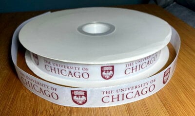 7/8" University of Chicago Inspired Custom Printed Grosgrain Ribbon