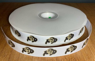 7/8" University Of Colorado Inspired Custom Printed Grosgrain Ribbon