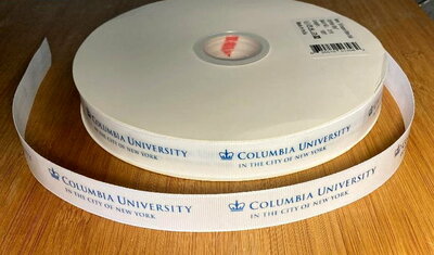 7/8" Columbia University Inspired Custom Printed Grosgrain Ribbon