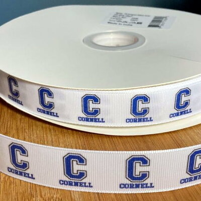 7/8" cornell college inspired custom printed grosgrain ribbon