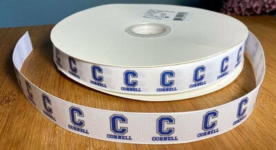 7/8" Cornell College Inspired Custom Printed Grosgrain Ribbon