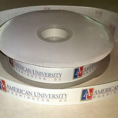7/8" american university inspired custom printed grosgrain ribbon