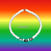 Inverted Monochrome Identity Seed Bead Bracelet - Thumbnail 1