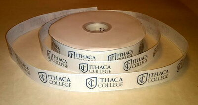 7/8" Ithaca College Inspired Custom Printed Grosgrain Ribbon