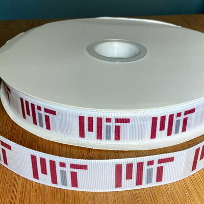 7/8" mit massachusetts institute of technology inspired custom printed grosgrain ribbon