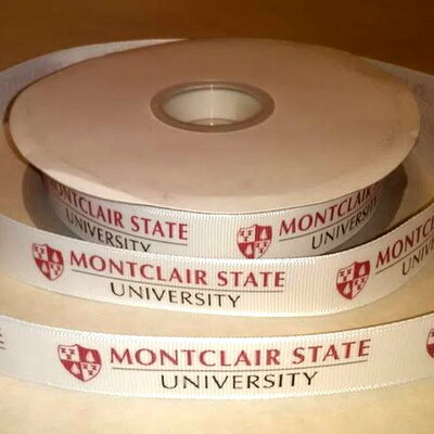 7/8" montclair state university inspired custom printed grosgrain ribbon