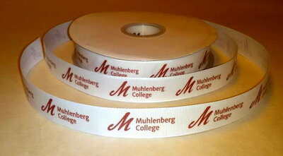 7/8" Muhlenberg College Inspired Custom Printed Grosgrain Ribbon