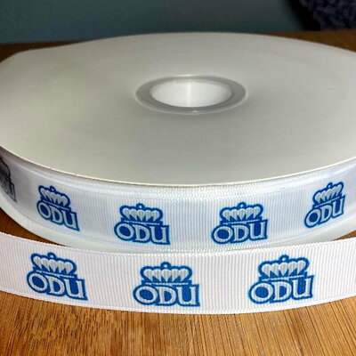 7/8" old dominion university inspired custom printed grosgrain ribbon