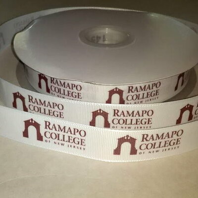 7/8" ramapo college inspired custom printed grosgrain ribbon