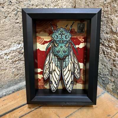 "hashihimie" limited edition print shadowbox