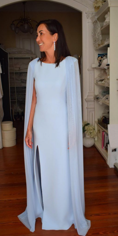 Simple Light Blue Mother Of The Bride Dresses Long Prom Dresses