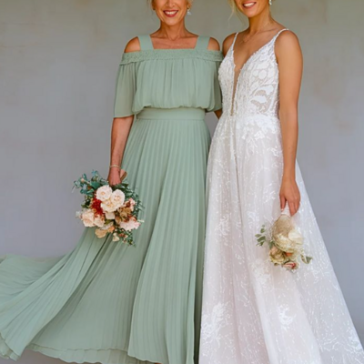 Simple a line mint green mother of the bride dress formal prom dress