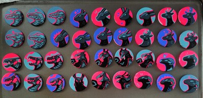 SET 02. 1.5" Original Wooden Magnets