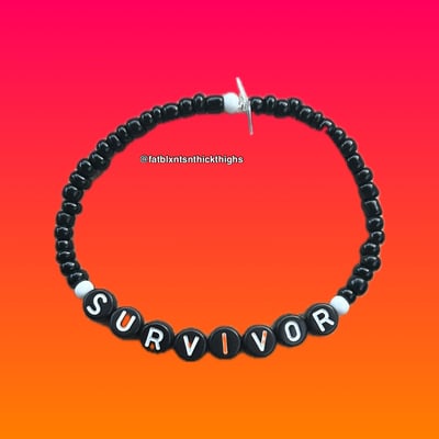 SURVIVOR Monochrome Seed Bead Bracelet